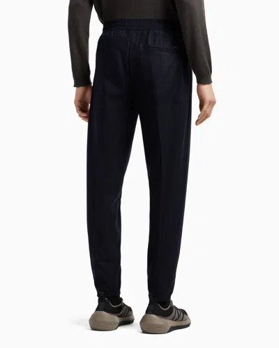 Emporio Armani Track Sweatshirt Trousers In Blue