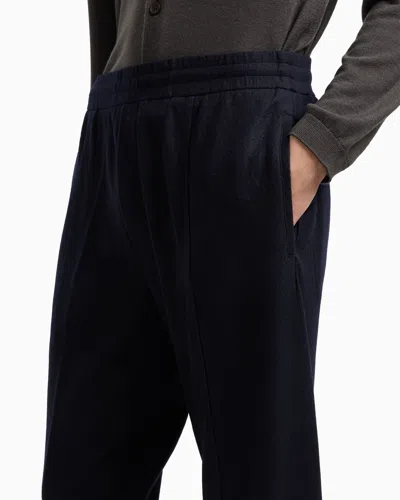 Emporio Armani Track Sweatshirt Trousers In Blue