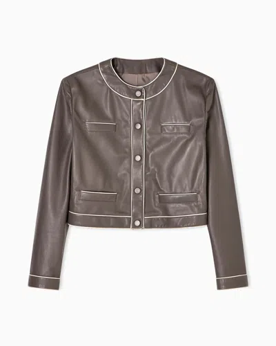 Emporio Armani Semi-aniline Lambskin Nappa Leather Jacket