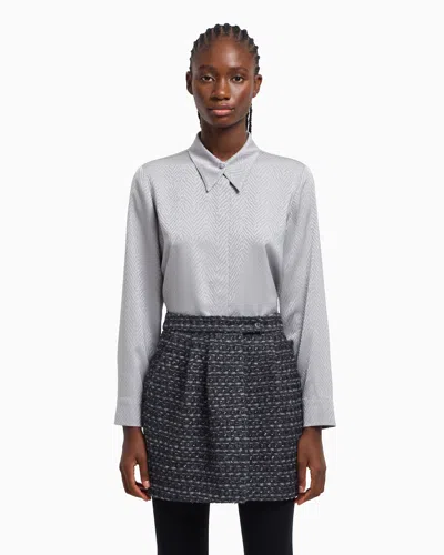 Emporio Armani Shirt With Chevron Motif Print