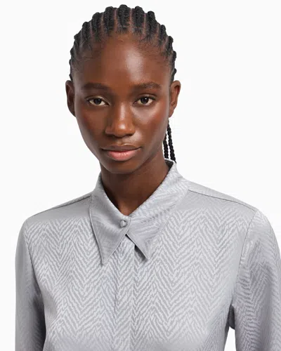 Emporio Armani Shirt With Chevron Motif Print