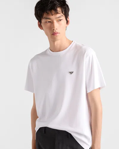 Prada Cotton T-shirt In White