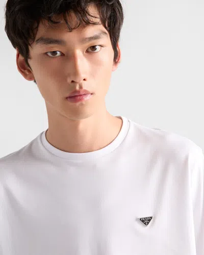 Prada Cotton T-shirt In White