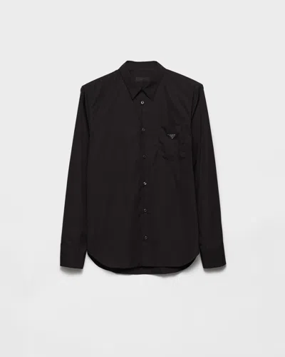 Prada Men's Poplin Chest-logo Sport Shirt