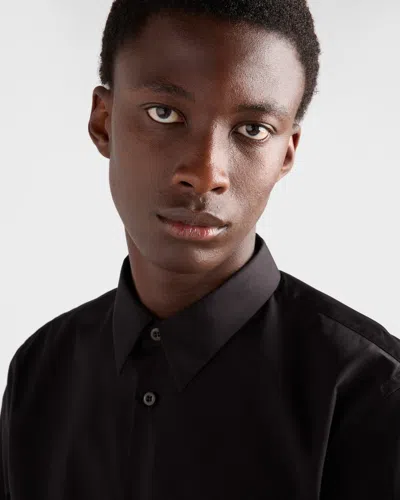 Prada Men's Poplin Chest-logo Sport Shirt