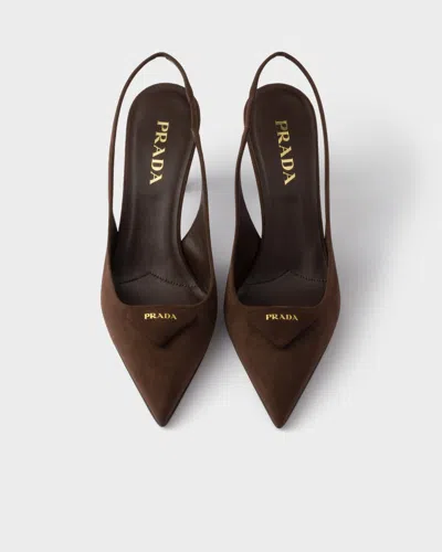 Prada Suede Pointed Toe Stiletto Heel Pumps In Multi