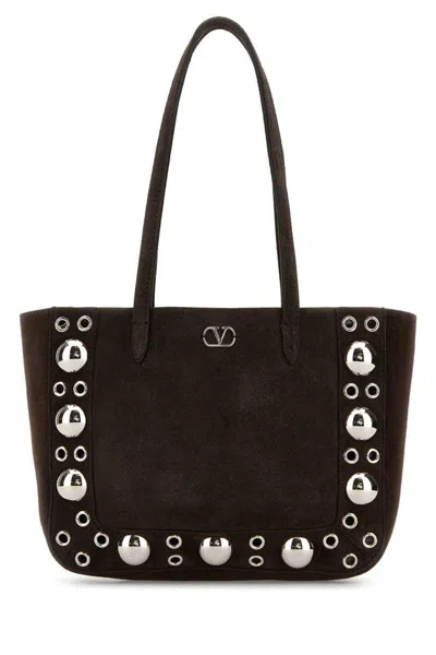 Valentino Brown Suede Nellcote Tote