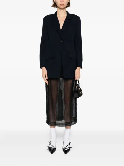 Pre-owned Chanel 1997 Single-breasted Blazer In Blue