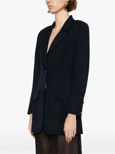 Pre-owned Chanel 1997 Single-breasted Blazer In Blue