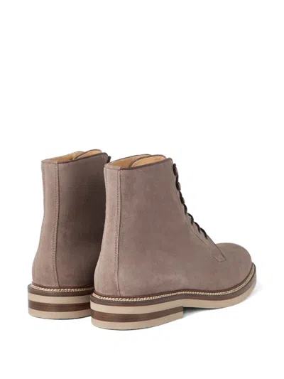 Brunello Cucinelli Lace-up Suede Boots