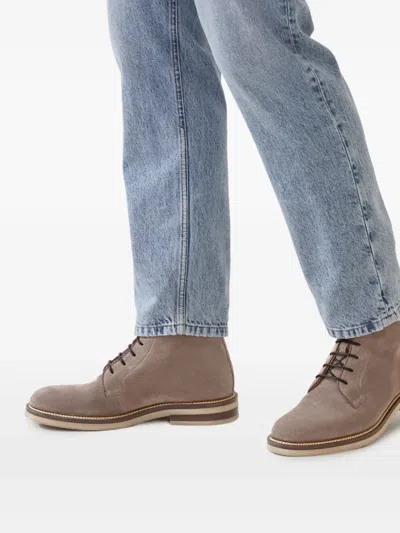 Brunello Cucinelli Lace-up Suede Boots