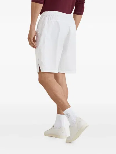 Brunello Cucinelli Elastic-waist Panelled Shorts In White