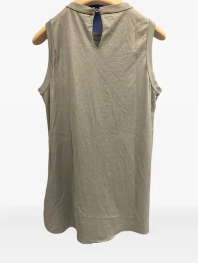 Brunello Cucinelli Flower-embroidered Sleeveless Top In Gray