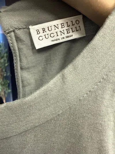 Brunello Cucinelli Flower-embroidered Sleeveless Top In Gray