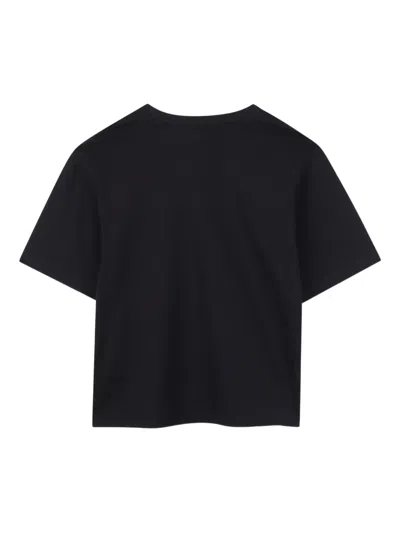 Marc Jacobs Logo-embroidered T-shirt In Black