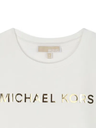 Michael Kors Logo-print T-shirt In Neutral