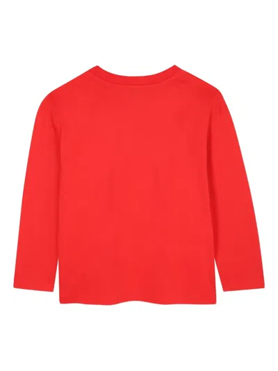 Marc Jacobs Logo-embellished Long-sleeve Top In Red