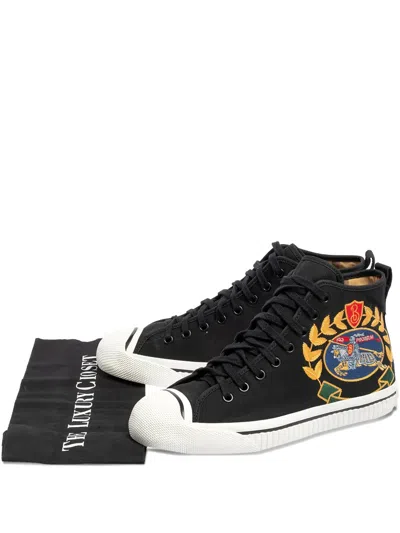 Pre-owned Burberry Kingly Big C High Top Sneakers In Black
