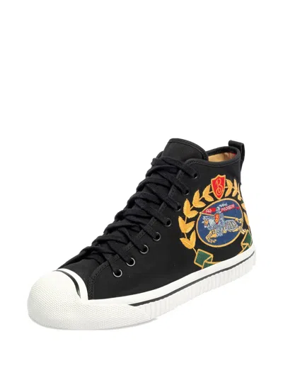 Pre-owned Burberry Kingly Big C High Top Sneakers In Black