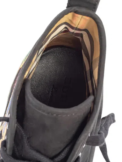 Pre-owned Burberry Kingly Big C High Top Sneakers In Black