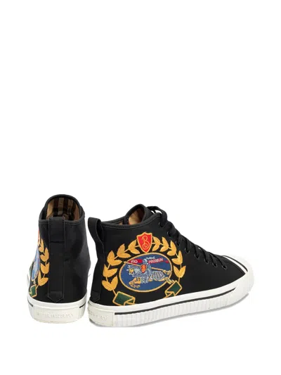 Pre-owned Burberry Kingly Big C High Top Sneakers In Black