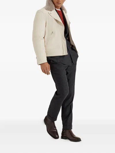 Brunello Cucinelli Prince Of Wales Deconstructed Blazer