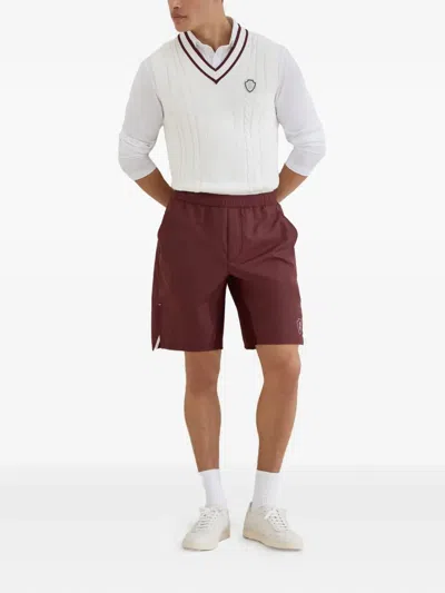 Brunello Cucinelli Long-sleeve Polo Shirt In White