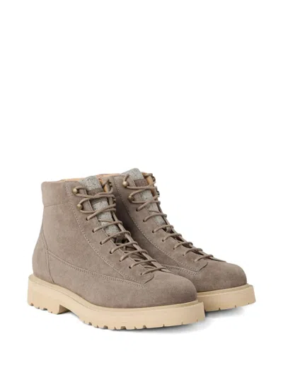 Brunello Cucinelli Lace-up Suede Boots