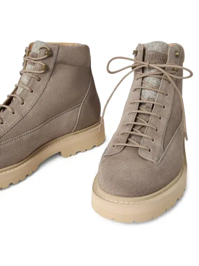 Brunello Cucinelli Lace-up Suede Boots