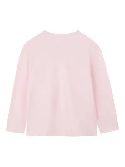 Marc Jacobs Logo-print Long-sleeve Top In Pink