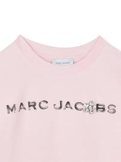 Marc Jacobs Logo-print Long-sleeve Top In Pink