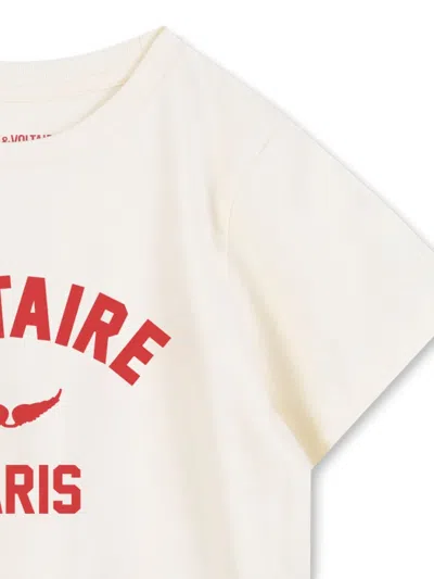 Zadig & Voltaire Logo-print T-shirt In Neutral