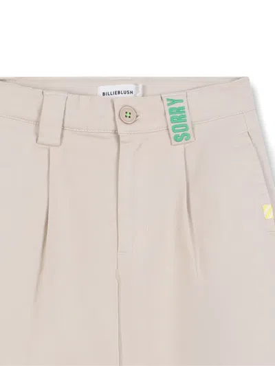 Billieblush Pleated Trousers In Neutral