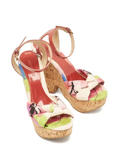 Pre-owned Jimmy Choo 135mm Leather Heeled Sandals In Red