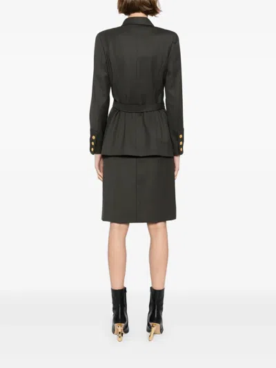 Pre-owned Chanel 1996 Wool Suit In Gray