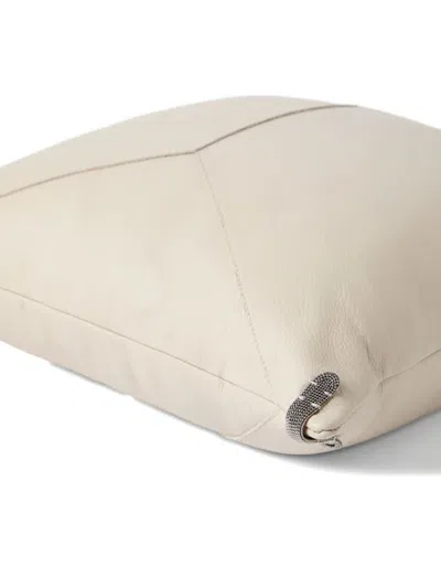 Brunello Cucinelli Leather Cushion (40cm X 40cm)