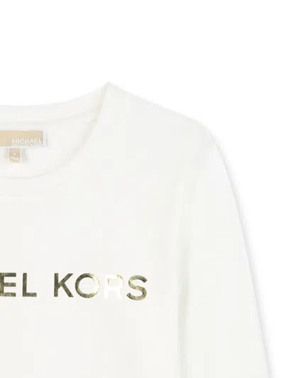 Michael Kors Logo-print Long-sleeved T-shirt In White