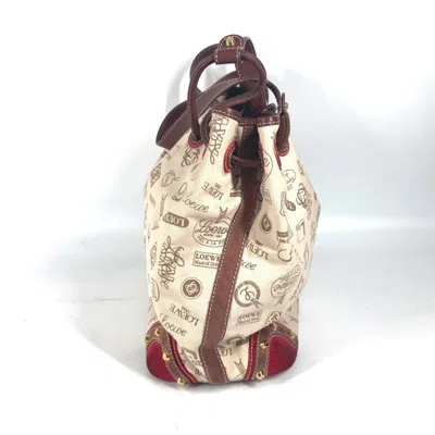 Pre-owned Loewe Beige Canvas Leather Shoulder Bag ()