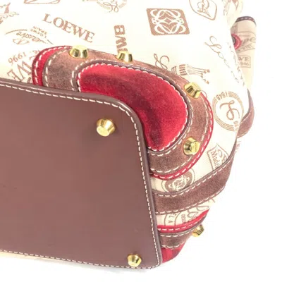 Pre-owned Loewe Beige Canvas Leather Shoulder Bag ()