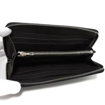 Pre-owned Loewe Black Navy Leather Long Wallet (bi-fold) ()
