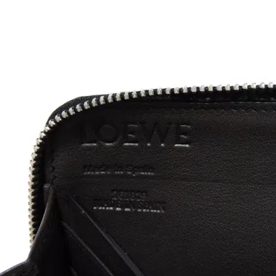 Pre-owned Loewe Black Navy Leather Long Wallet (bi-fold) ()