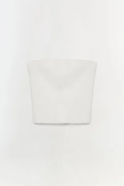 Simkhai Women's Nicole Strapless Compact Knit Top In Ivory