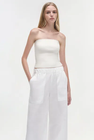 Simkhai Women's Nicole Strapless Compact Knit Top In Ivory