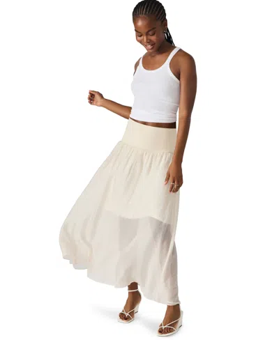 Steve Madden Amaya Maxi Skirt In White