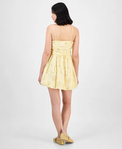 And Now This Women's Eyelet Tube Mini Dress, Exclusively At Macy's In Yellow