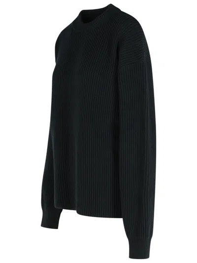 Jil Sander Wool Crew Neck Sweater With Asymmetric Detail