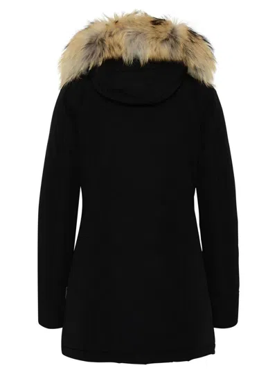 Woolrich Artic Black Cotton Blend Parka