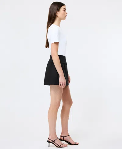 French Connection Azra Stretch Twill Miniskirt In Black