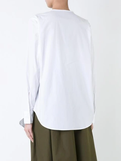 Shop Yohji Yamamoto Deco Blouse In White