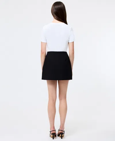 French Connection Azra Stretch Twill Miniskirt In Black